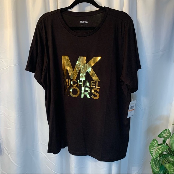 Michael Kors Classic Black & Gold T-Shirt - Picture 2 of 14